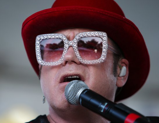 Elton John tribute artist performs